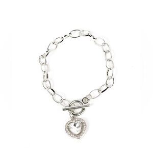 💎 DIAMOND HEART CHARM BRACELET 💎